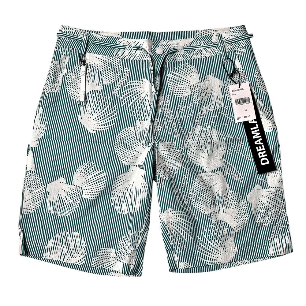 NWT Dreamland Floral Striped Bermuda Shorts 10 inch Men’s 30